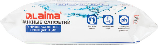 Изображение товара Влажные салфетки Laima Универсальные / 128080 (80шт)