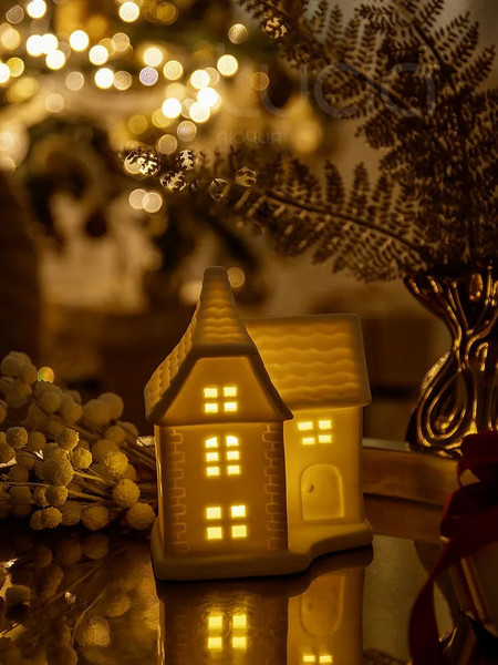 Изображение товара Ночник Лючия Фарфоровый Домик 02 / 185-02