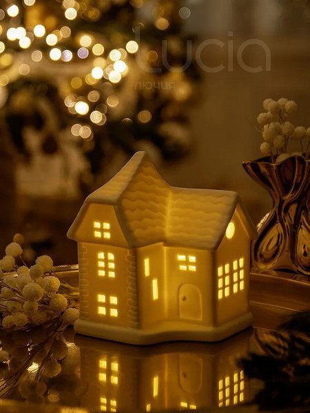 Изображение товара Ночник Лючия Фарфоровый Домик 02 / 185-02