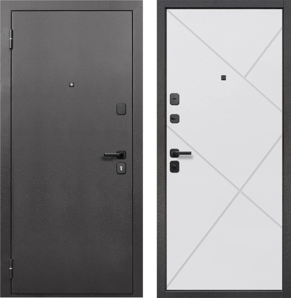 Изображение товара Входная дверь Guard 86x205x7 левая (серебристый/белый матовый)