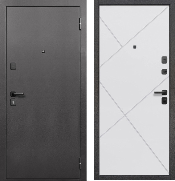 Изображение товара Входная дверь Guard 96x205x7 правая (серебристый/белый матовый)