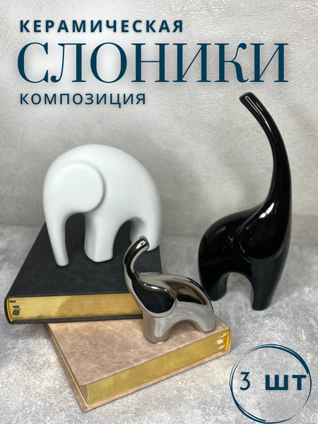 Изображение товара Набор статуэток Merry Bear Home Decor Слоники / 30001746