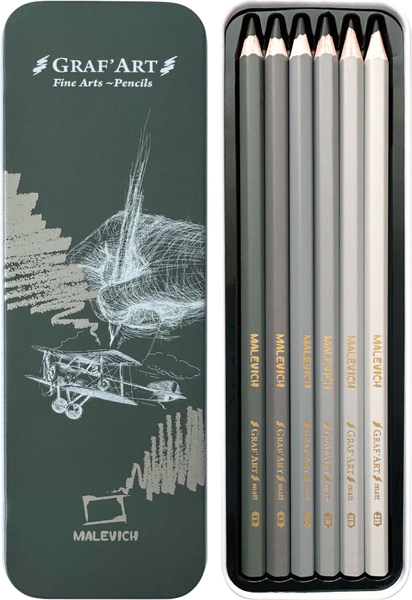 Изображение товара Набор простых карандашей Малевичъ GrafArt / 197303 (6шт)
