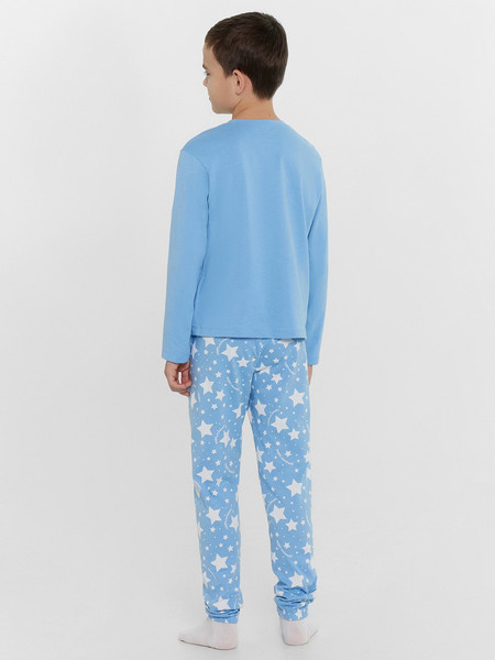 Изображение товара Пижама детская Mark Formelle 563323 (р.104-56-51, синий туман/звезды на синем)