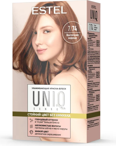 Изображение товара Крем-краска для волос Estel Uniq Sense 7/74 (165мл, русый коричнево-медный)