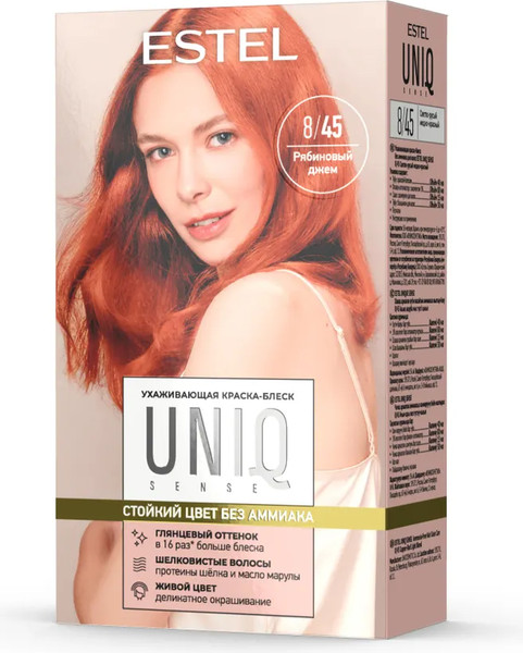 Изображение товара Крем-краска для волос Estel Uniq Sense 8/45 (165мл, светло-русый)
