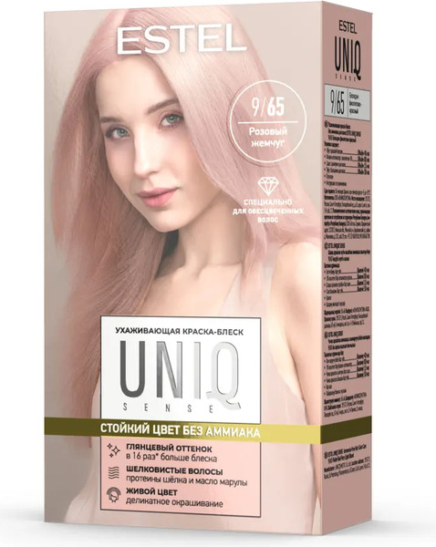 Изображение товара Крем-краска для волос Estel Uniq Sense 9/65 (165мл, блондин фиолетово-красный)