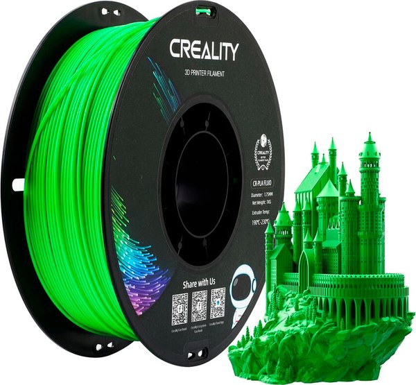Изображение товара Пластик для 3D-печати Creality CR-PLA 1.75мм / 3301140004 (1кг, Fluorescent Green)