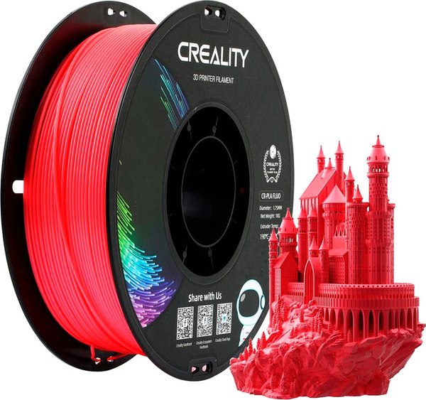 Изображение товара Пластик для 3D-печати Creality CR-PLA 1.75мм / 3301140001 (1кг, Fluorescent Red)