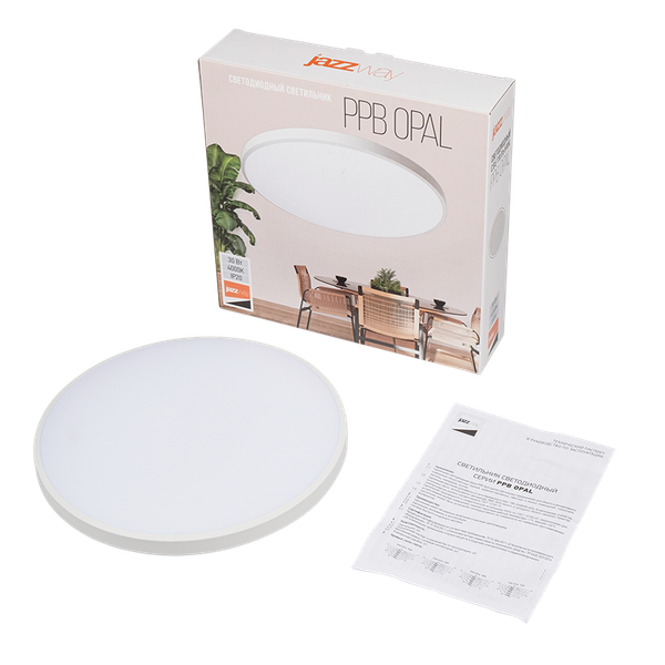 Изображение товара Потолочный светильник JAZZway PPB OPAL 30W 4000K WH IP20 / 5060814