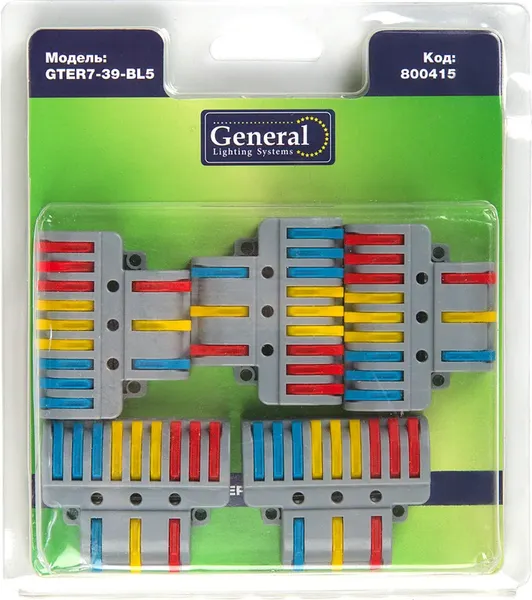 Изображение товара Набор клемм General Lighting GTER7-39-BL5 / 800415 (5шт)
