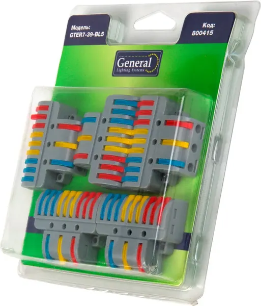 Изображение товара Набор клемм General Lighting GTER7-39-BL5 / 800415 (5шт)