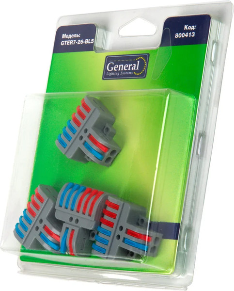 Изображение товара Набор клемм General Lighting GTER7-26-BL5 / 800413 (5шт)
