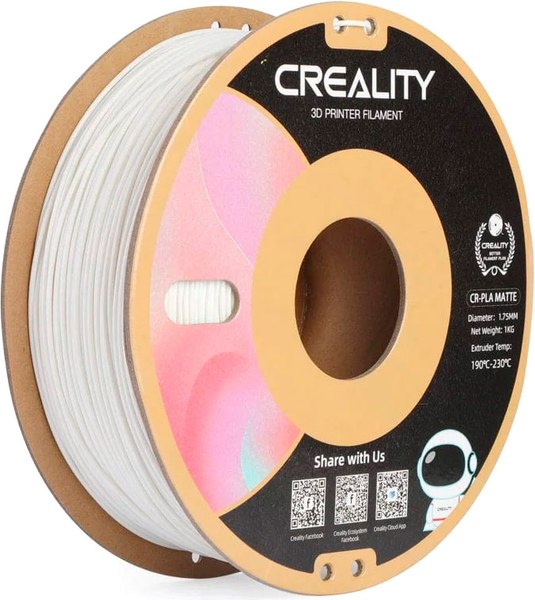 Изображение товара Пластик для 3D-печати Creality CR-PLA 1.75мм / 3301010296 (1кг, Matte Gypsum White)