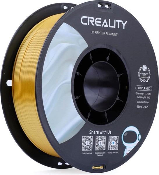 Изображение товара Пластик для 3D-печати Creality CR-Silk 1.75мм / 3301120001 (1кг, Golden)
