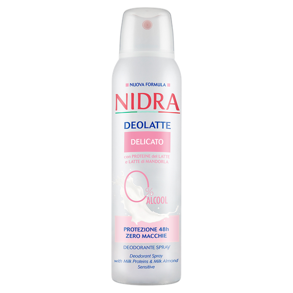 Изображение товара Дезодорант-спрей Nidra Деликатный с молочными протеинами и миндальным молочком (150мл)