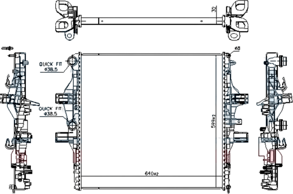 Изображение товара Радиатор системы охлаждения Nissens 61989