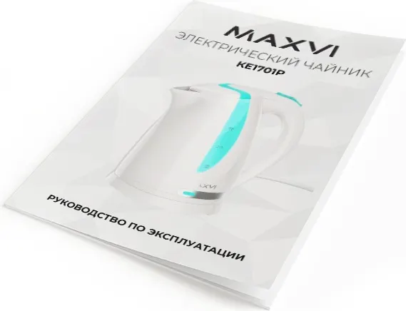 Изображение товара Электрочайник Maxvi KE1701P (белый/зеленый)