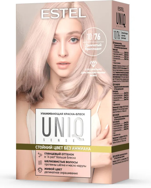 Изображение товара Крем-краска для волос Estel Uniq Sense 10/76 (165мл, светлый блондин)