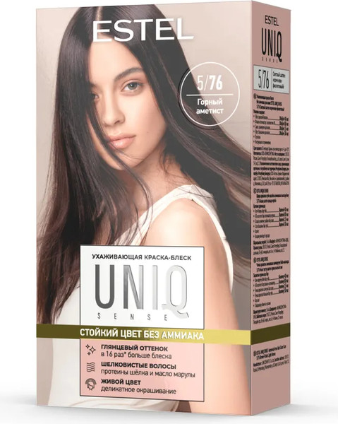 Изображение товара Крем-краска для волос Estel Uniq Sense 5/76 (165мл, светлый шатен)