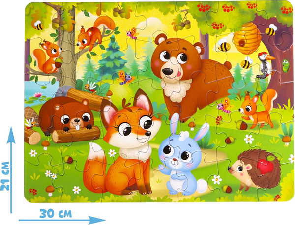 Изображение товара Пазл Puzzle Time Зверята в лесу / 9178204 (35эл)