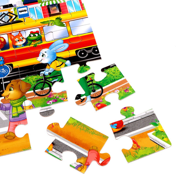 Изображение товара Пазл Puzzle Time Город зверят / 6880919 (35эл)