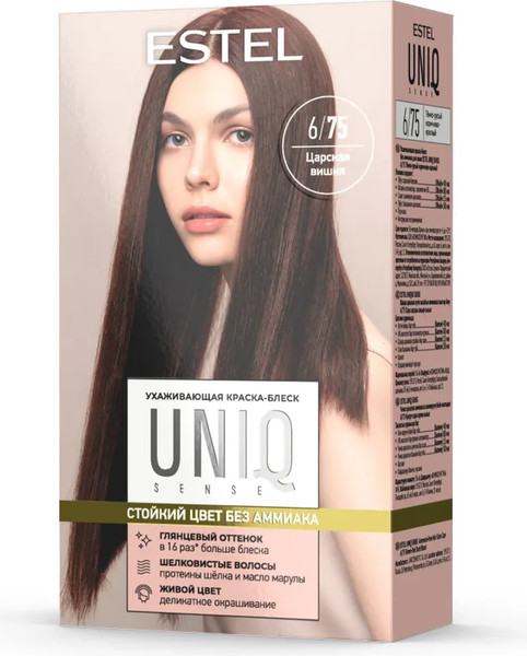 Изображение товара Крем-краска для волос Estel Uniq Sense 6/75 (165мл, темно-русый)