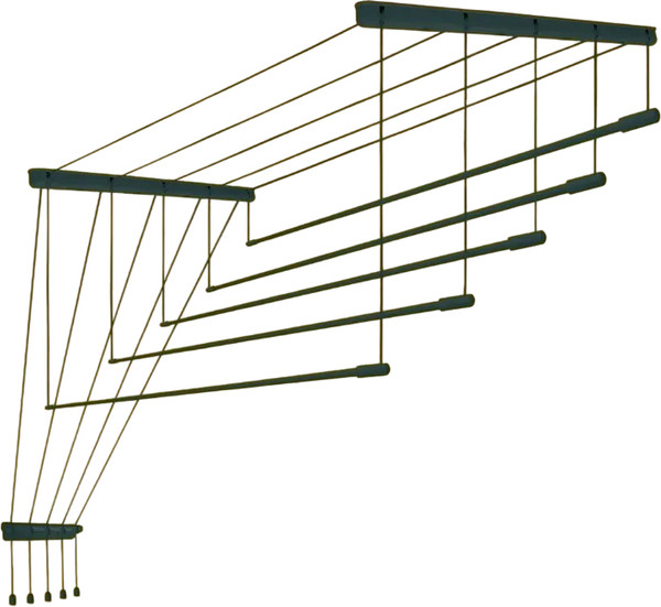 Изображение товара Сушилка для белья Comfort Alumin Group Потолочная Алюминиевая Graphite Style 5 прутьев 2.5м (графитовый)