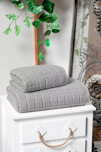 Изображение товара Полотенце Arya Quatro 70x140 / 8680943249289 (серый)