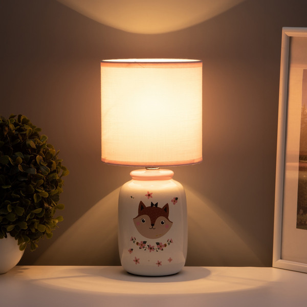 Изображение товара Прикроватная лампа Risalux Киса 10392943 (белый/розовый)