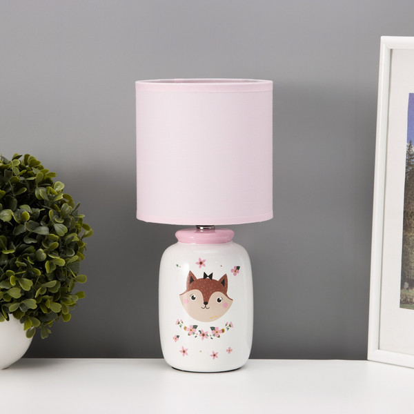 Изображение товара Прикроватная лампа Risalux Киса 10392943 (белый/розовый)