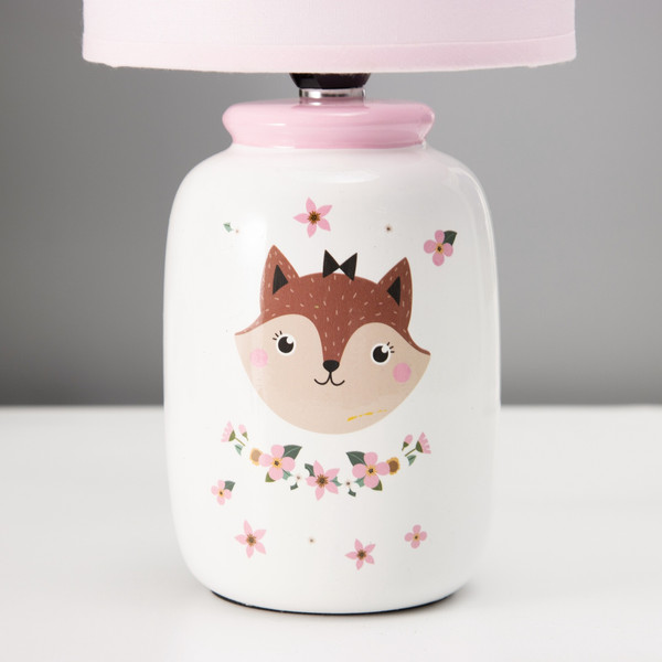 Изображение товара Прикроватная лампа Risalux Киса 10392943 (белый/розовый)