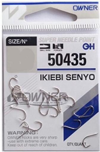 Набор крючков рыболовных Owner Ikiebi Senyo nickel №8 / 50435-08 (16шт) — фото 4