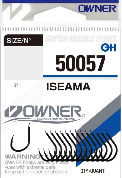 Изображение товара Набор крючков рыболовных Owner Iseama black №7 / 50057-07 (14шт)