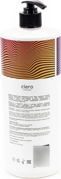Изображение товара Шампунь для волос Clero Для окрашенных волос (1л)