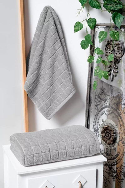 Изображение товара Полотенце Arya Quatro 50x90 / 8680943249241 (серый)