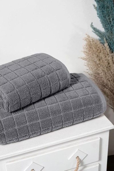 Изображение товара Полотенце Arya Quatro 70x140 / 8680943251619 (антрацит)