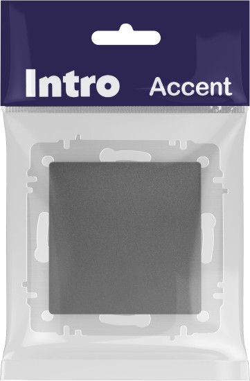 Изображение товара Выключатель INTRO Accent 6-103-07 / Б0063442 (графит)