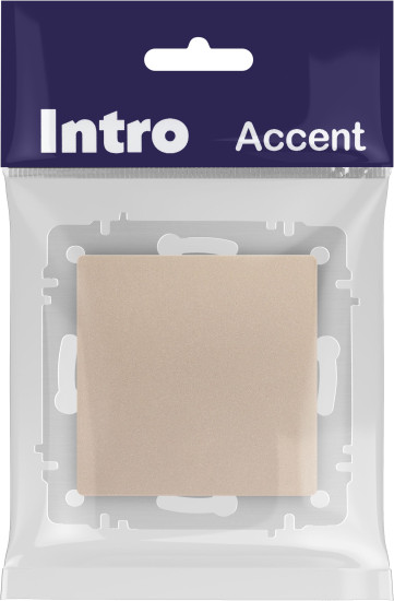 Изображение товара Выключатель INTRO Accent 6-103-04 / Б0063461 (шампань)