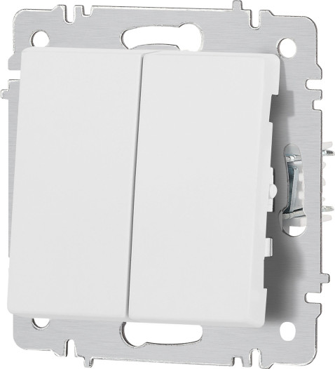 Изображение товара Выключатель INTRO Accent 6-107-01М / Б0063556 (белый матовый)