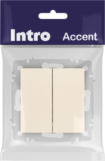 Изображение товара Выключатель INTRO Accent 6-107-02 / Б0063558 (слоновая кость)