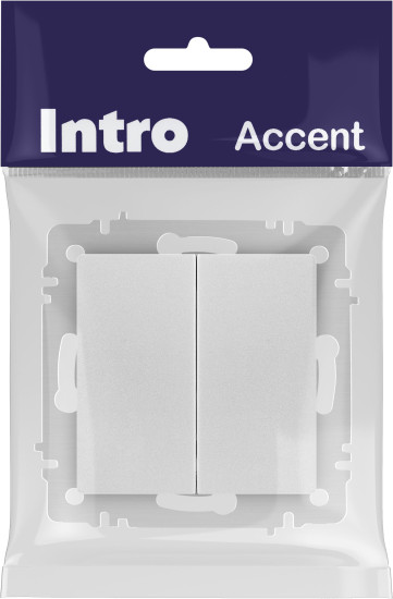 Изображение товара Выключатель INTRO Accent 6-107-03 / Б0063560 (алюминий)