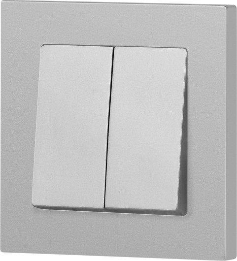 Изображение товара Выключатель INTRO Accent 6-107-03 / Б0063560 (алюминий)