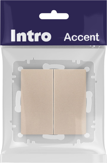 Изображение товара Выключатель INTRO Accent 6-107-04 / Б0063562 (шампань)
