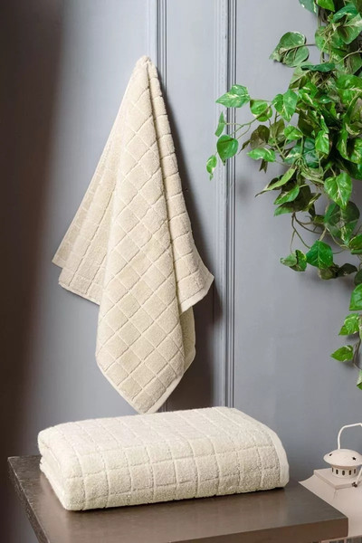 Изображение товара Полотенце Arya Quatro 70x140 / 8680943249296 (бежевый)