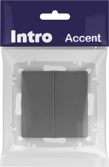 Изображение товара Выключатель INTRO Accent 6-107-07 / Б0063568 (графит)