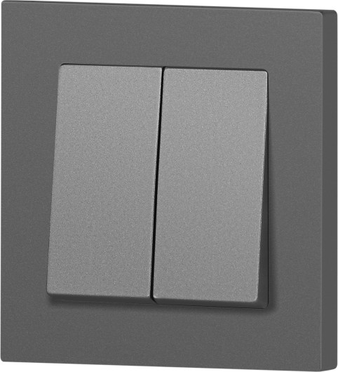 Изображение товара Выключатель INTRO Accent 6-107-07 / Б0063568 (графит)