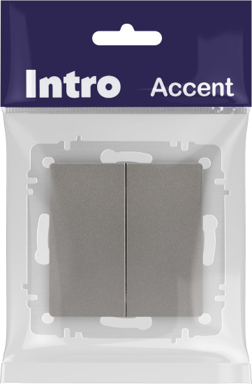 Изображение товара Выключатель INTRO Accent 6-107-09 / Б0063572 (титан)