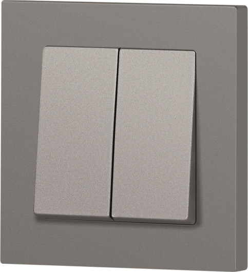 Изображение товара Выключатель INTRO Accent 6-107-09 / Б0063572 (титан)