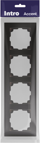 Изображение товара Рамка для выключателей и розеток INTRO Accent 6-504-05 / Б0063710 (антрацит)